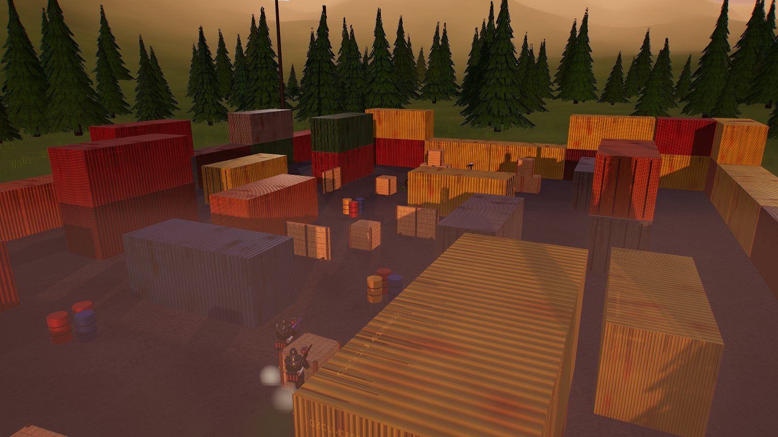 Grindzone: Dockside from above: single and double stacks
