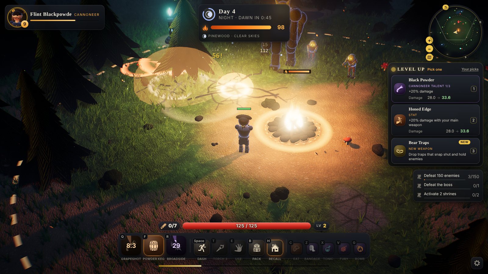 Last Ember: A Cannoneer picks a talent as the Colossus closes in